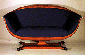 Next to the secretary, the sofa was one of the most popular of Biedermeier pieces.