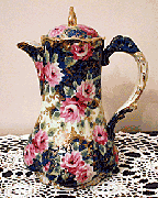 A 19th-century chocolate pot.