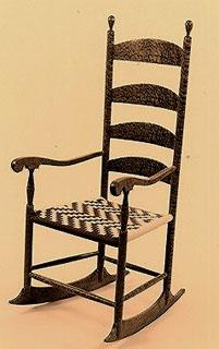 Authentic reproduction Shaker rocker maede using old tools and original techniques.