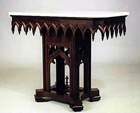 A Gothic Revival table.