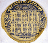 A pocket watch paper.